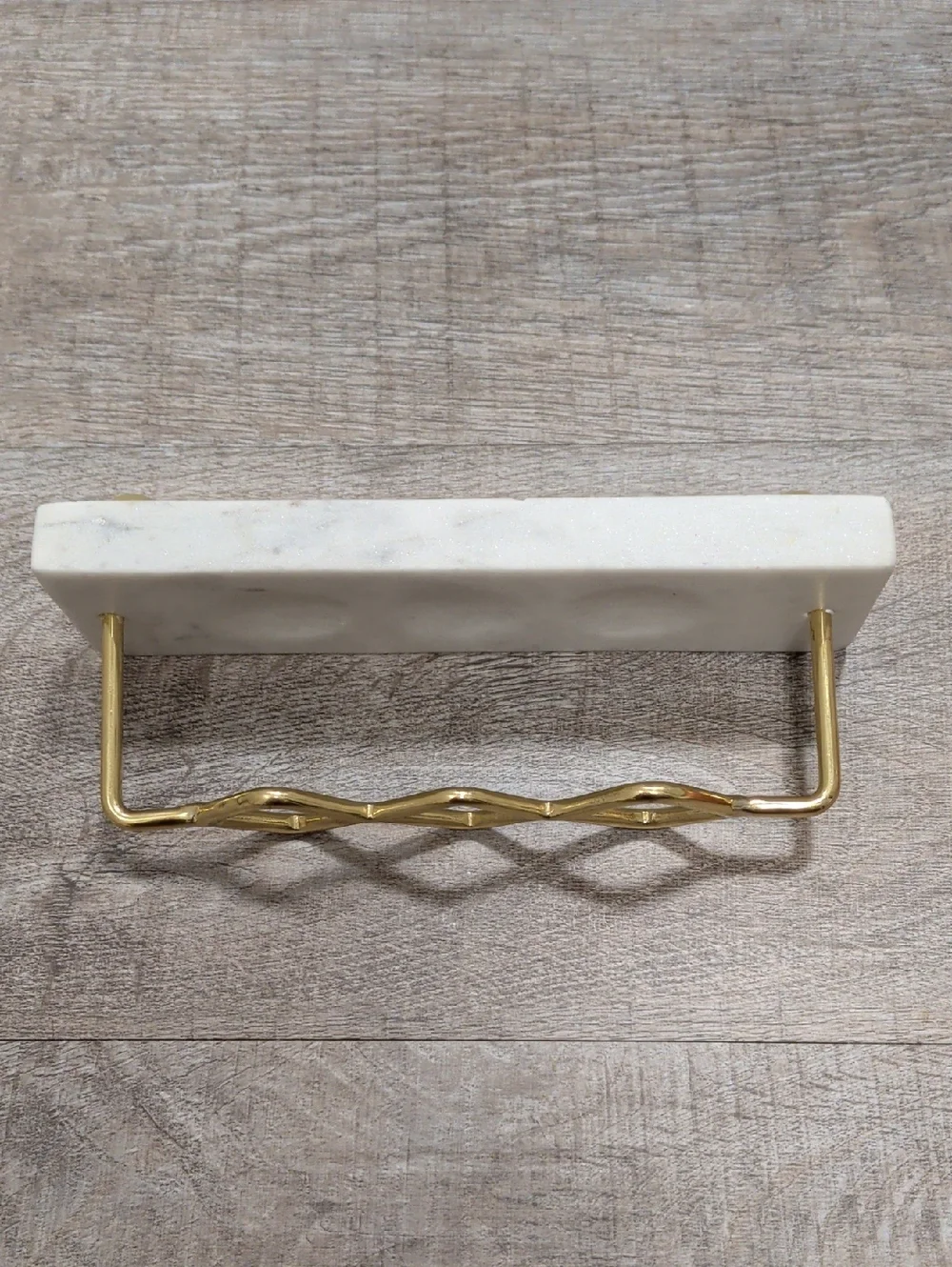 Anthropologie Marble And Brass Makeup Brush Organizer